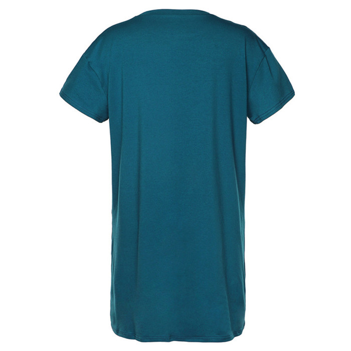 R.Vivimos Women's Summer T-Shirt Dress Casual Short Sleeve Cotton Pattern Print Mini Dress