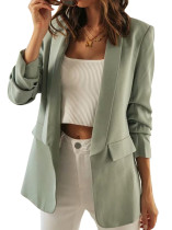 R.Vivimos Women's Blazers Fall Lapel Collar Long Sleeves Casual Coat Blazer Jacket Outerwear