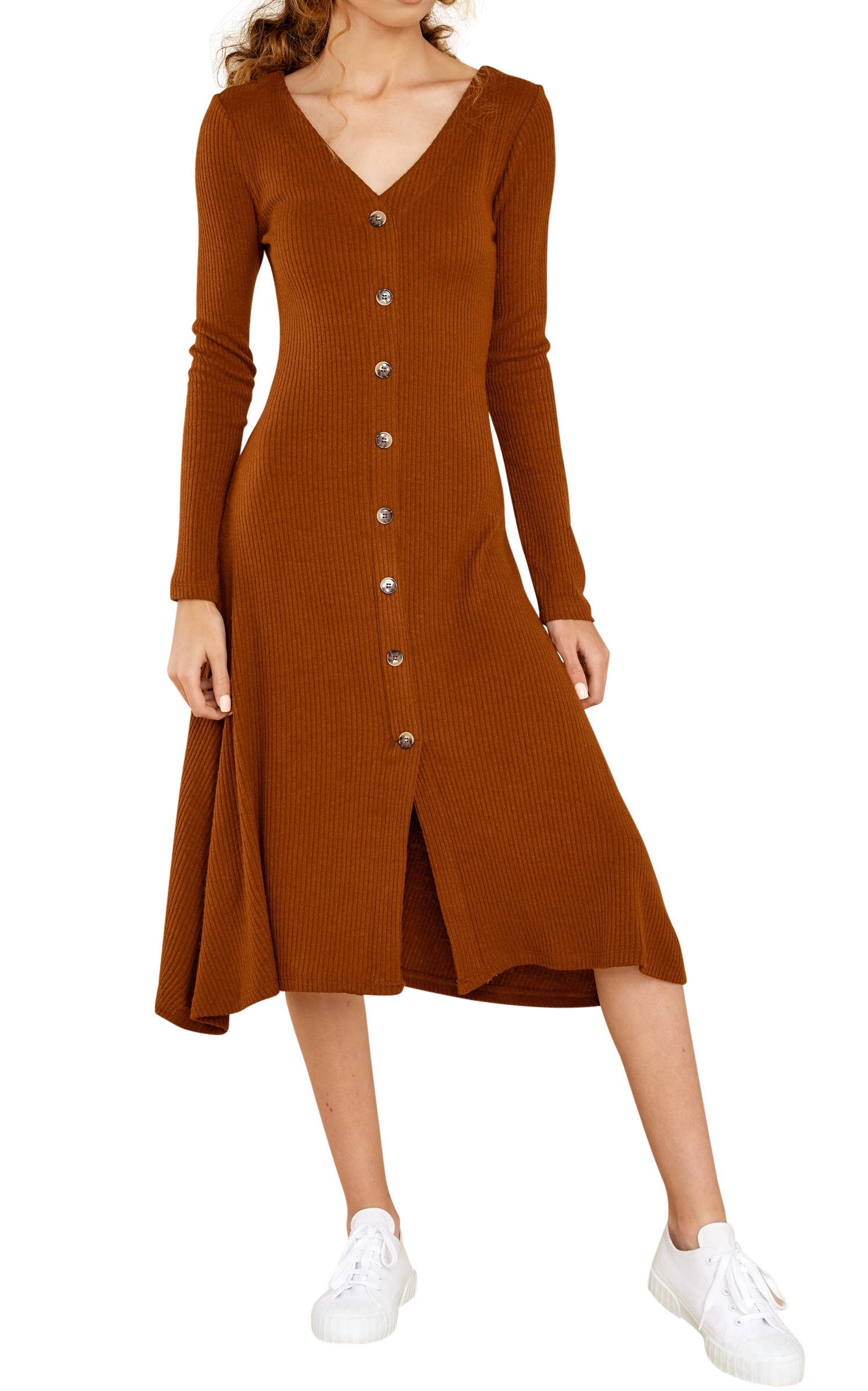 Long button down sweater dress clearance
