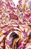 R.Vivimos Women's Summer Short Sleeve Floral Print V Neck Wrap Midi Dress with Slit