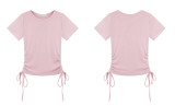 R.Vivimos Women's Fall Long Sleeve T Shirts Ruched Drawstrings Knit Stretchy Slim Crop Tops