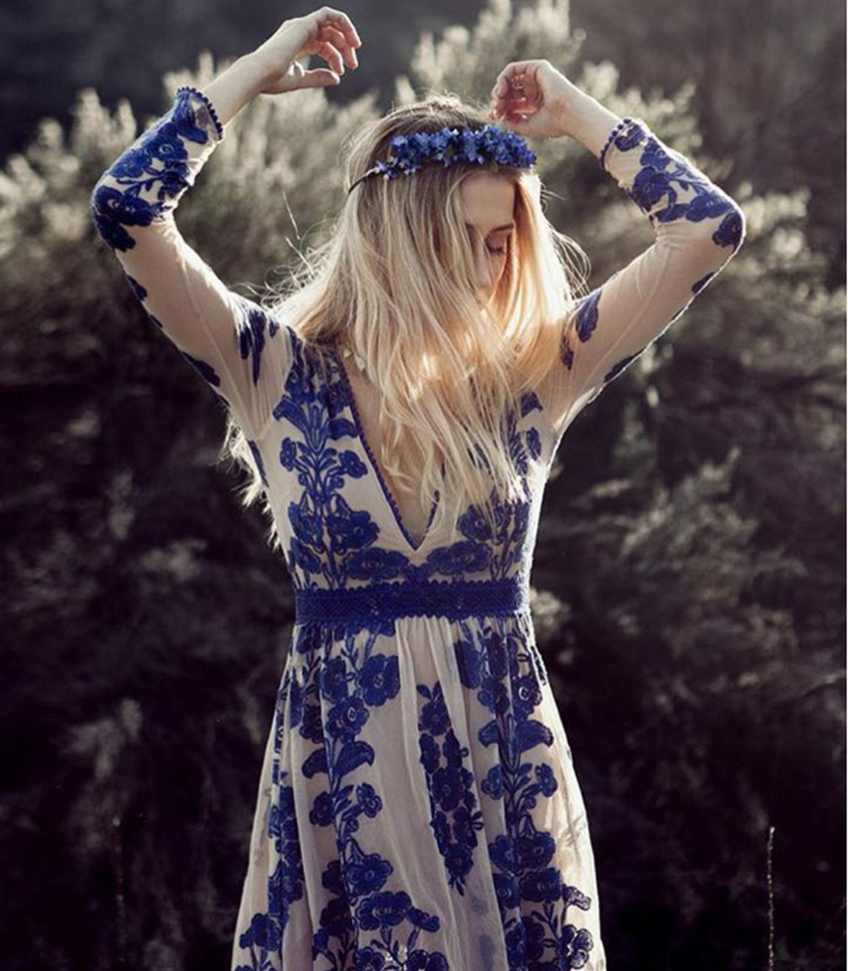 R.Vivimos Women's Long Sleeve V Neck Floral Embroidered Elegant A-Line Maxi Dress3