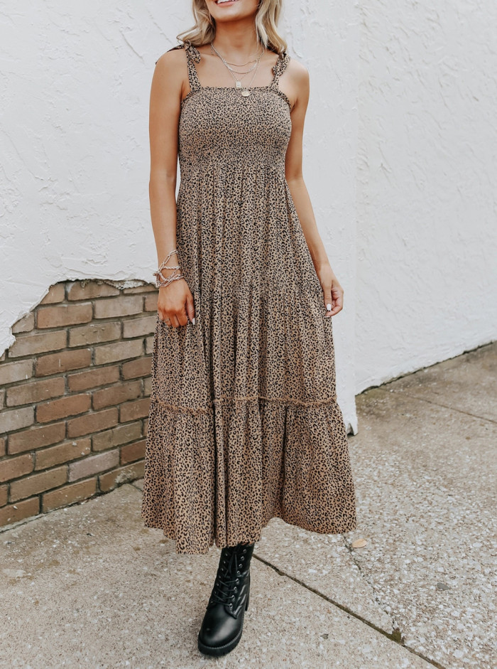 R.Vivimos Women's Summer Straps Cotton Irregular Polka Dot Ruffles Midi Dress