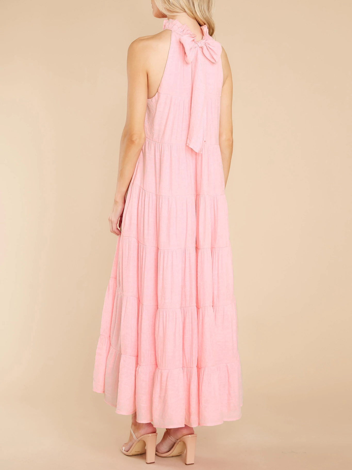 ◆Loulouseoul◆ Bohemian Halter Neck Rose Dress Ivory P0000F LOULOUSEOUL Bohemian Halter Neck Rose Dress - Ivory