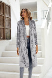 R.Vivimos Women's Long Sleeves Casual Velvet Jacket Open Front Cardigan Coat Outerwear