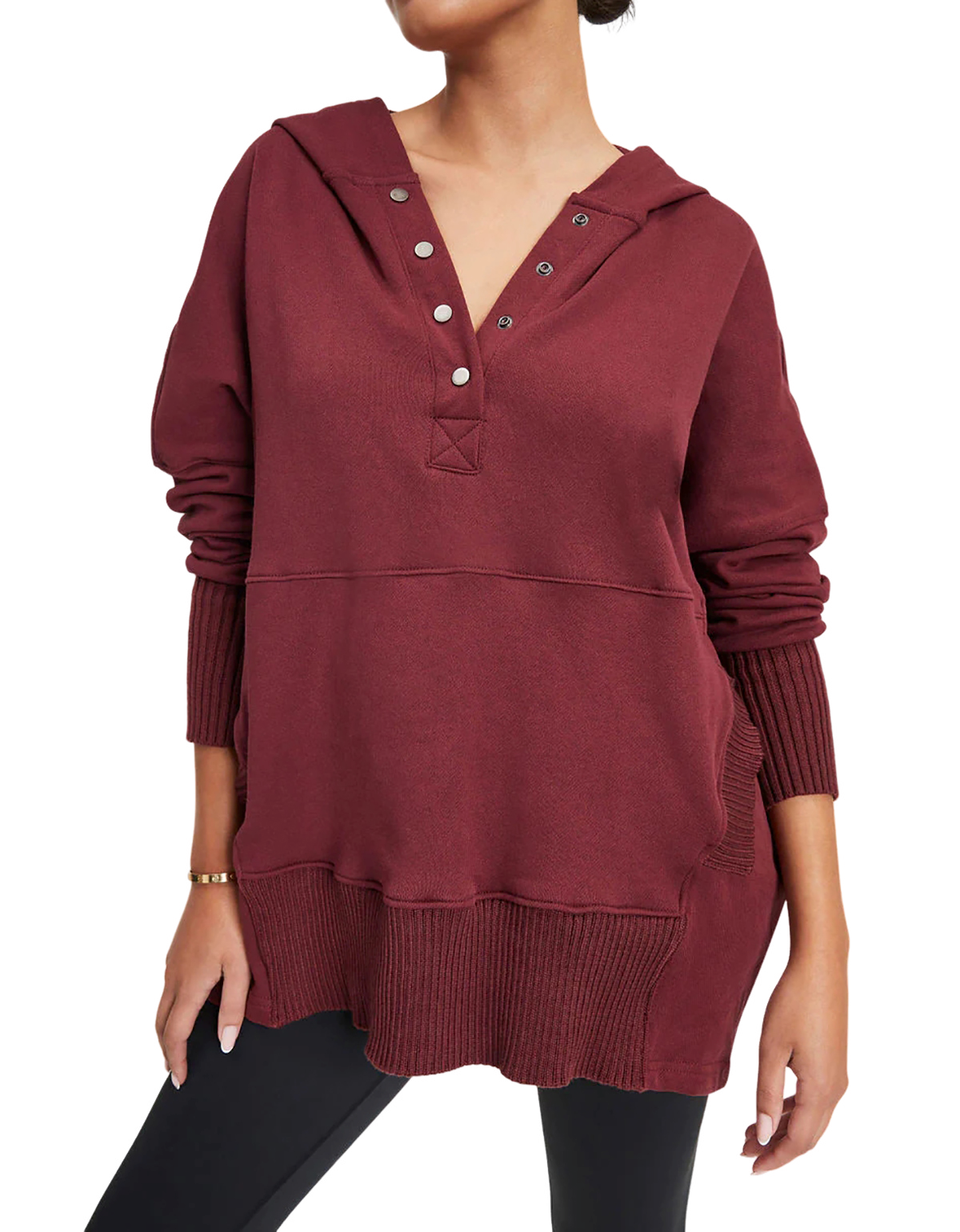 R.Vivimos Womens Oversized Sweatshirts Fall Essential Hoodies Pullover Cotton Long Sleeve Button Up Casual Tops with Pockets2