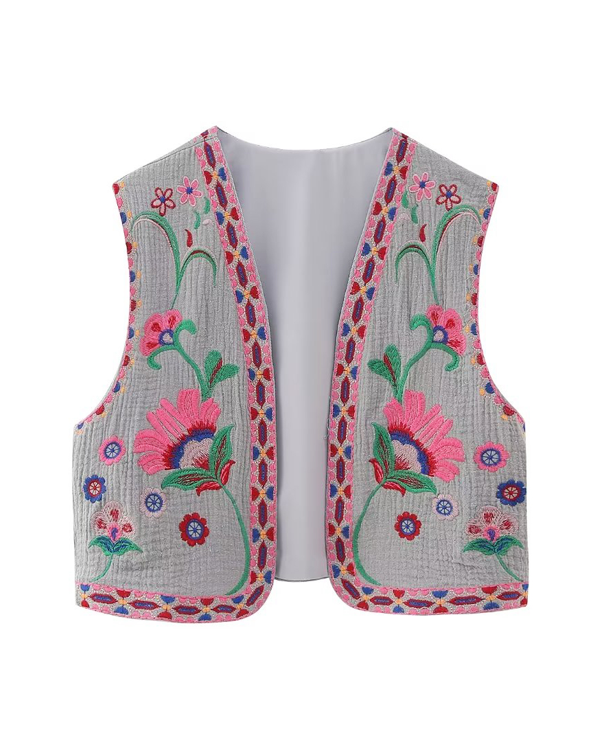 R.Vivimos Women's Cotton Cropped Vest Spring Summer Sleeveless