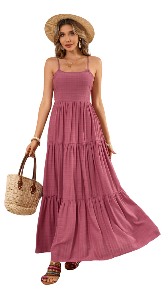 R.Vivimos Women's Summer Adjustable Spaghetti Strap Flowy