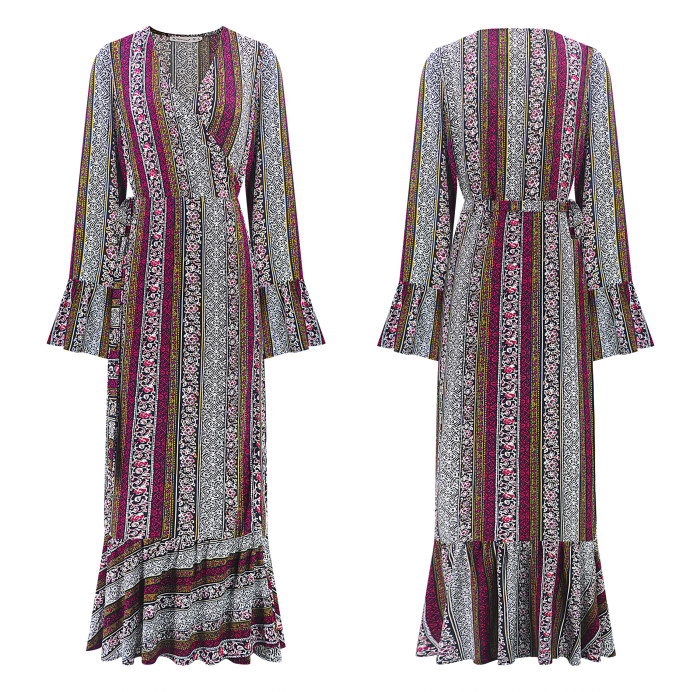 R.Vivimos Womens Summer Long Sleeve Cardigan Sexy Maxi Dresses