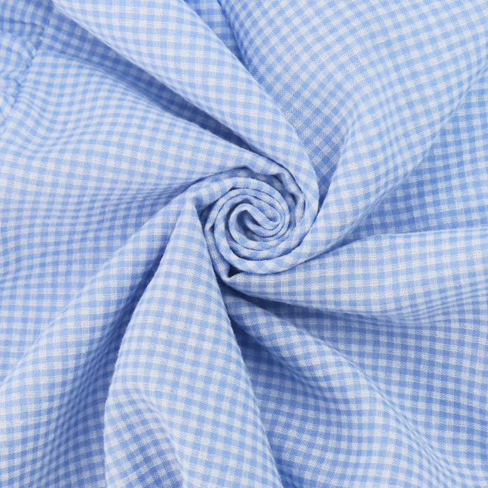 R.Vivimos Women's Summer Cotton Plaid Puff Sleeves Bow Casual Off-Shoulder Boho Midi Dress