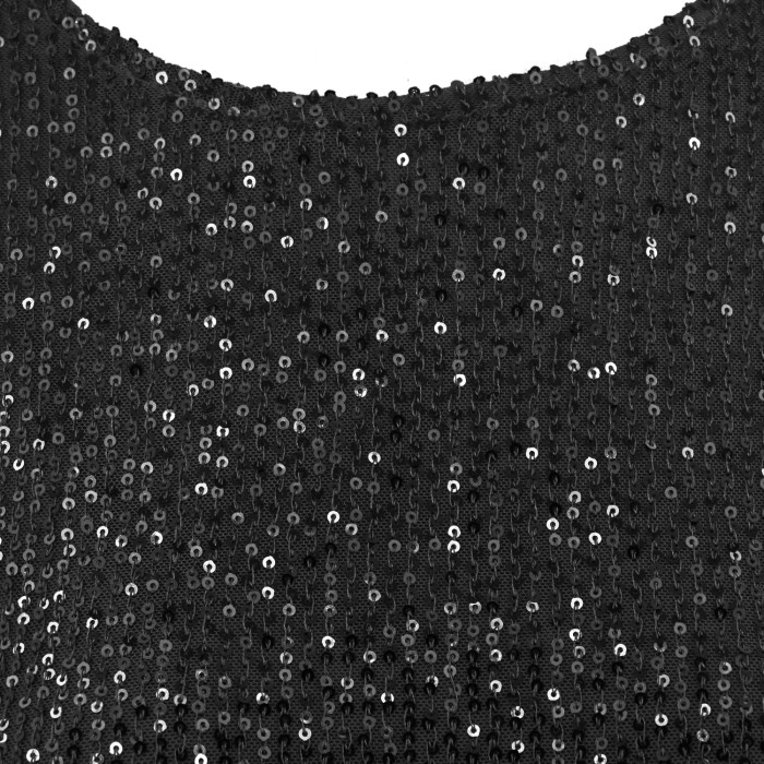 R.Vivimos Women's Trendy Party Sparkly Sequin Dress Short Sleeve Back Button Crew Neck Loose Fit Glitter Mini Dress