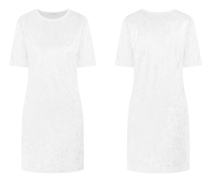 R.Vivimos Women's Summer Short Sleeve Crushed Velvet Mini Short Dresses