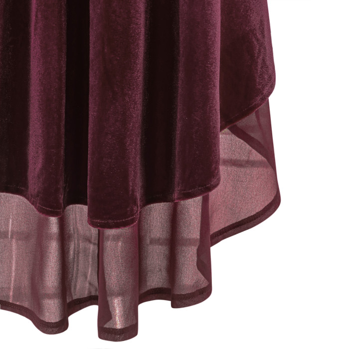 R.Vivimos Womens Ruffled Asymmetric Long Velvet Blazers Coat Casual Jackets