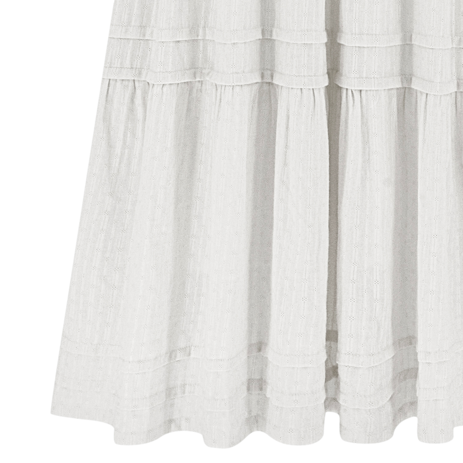 R.Vivimos Womens Summer Cotton Midi Dress 2025 Short Sleeve V Neck Elastic Waist Embroidered Tiered A-Line Long Dresses 30