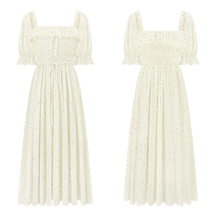 R.Vivimos Women Summer Half Sleeve Cotton Ruffled Vintage Elegant Backless A Line Flowy Long Dresses