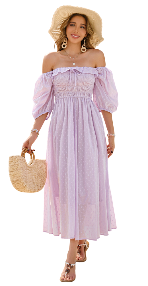 R.Vivimos Women Summer Half Sleeve Cotton Ruffled Vintage Elegant Backless A Line Flowy Long Dresses