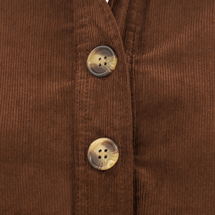 R.Vivimos 2025 Fall Corduroy Cotton Casual Dresses for Women Long Sleeve Button Up Shift Mini Dress with Pockets