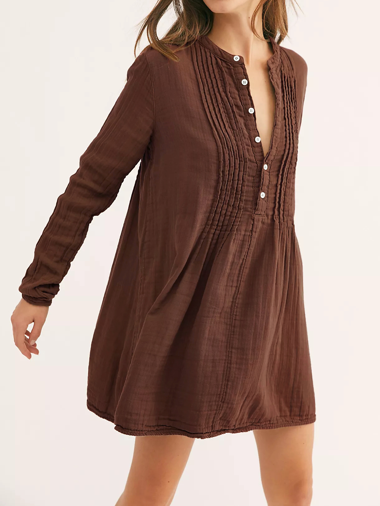 chinese dress ladies Talissa | Camel Pinwale Corduroy Cotton Shirt Dress