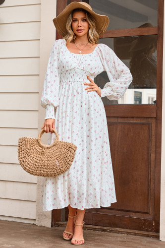 fitted lace wedding dress September modest maxi dress in fall frenzy-final sale – JanieLanie main image 1