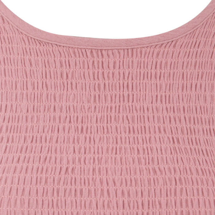 R.Vivimos 2026 Summer Cotton Midi Dresses for Women Casual Sleeveless Smocked A-Line Tiered Flowy Tank Dress with Pockets