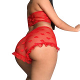 Red Lace Bra Set Slim Fitting Sexy Lingerie