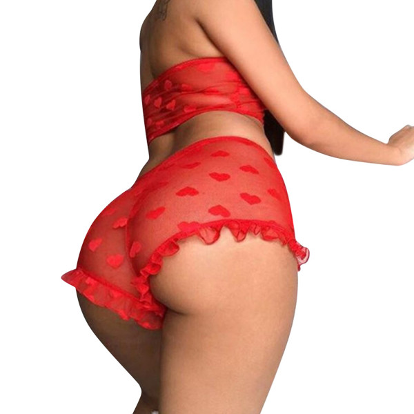 Rushlover Red Lace Bra Set Fitting Sexy Lingerie