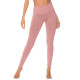 Light Pink Leggings Pleated Mid-Waist Full Length Curve Yoga Pants