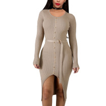 Beige Casual Summer Knitted Dress Going Out Outfits