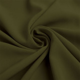 Black Tie Waist 3/4 Sleeve  Midi Dress 