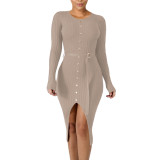 Beige Casual Summer Knitted Dress Going Out Outfits