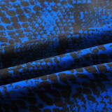 Criss Cross Bodycon Dress Navy Blue Tight Dress Serpent Pattern