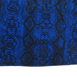 Criss Cross Bodycon Dress Navy Blue Tight Dress Serpent Pattern