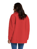 Sweetheart Red Turndown Collar Coat Long Sleeve Fashion Design