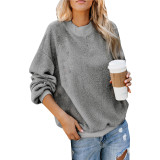 Simplicity Gray Sweater Crew Neck Full Sleeve Smooth
