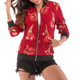 Fashionable Jacket Colorblock Zipper Side Pockets Leisure Fashion