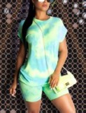 Sweat Suit Women Green Wholesale Short Sleeve and Pants