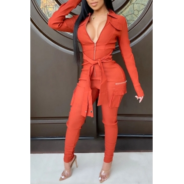 orange formal jumpsuit