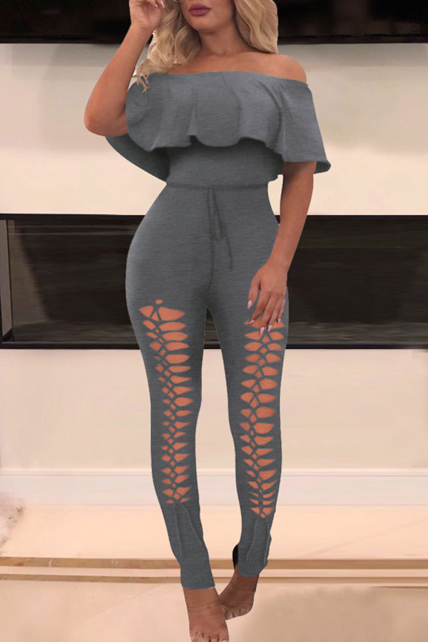 off the shoulder one piece jumpsuit