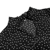 Black Fetching Chiffon Summer Mini Dress Ruffled Plus Size Dress