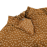 Brown Fetching Chiffon Summer Mini Dress Ruffled Plus Size Dress