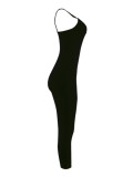 Black Solid Color Bodycon Dress Deep-V Comfortable Fabric For Work