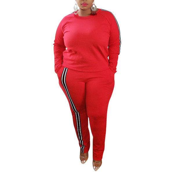 Rushlover Red Long Sleeve Side Pockets Women Suit