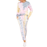 Rushlover Pink Full Sleeve Tie-Dyed Two Piece Outfits