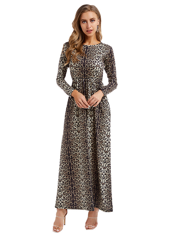 Rushlover Natural Round Neck Maxi Dress Large Size