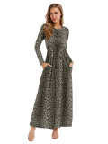 Rushlover Fit Leopard Printed Maxi Dress Big Size