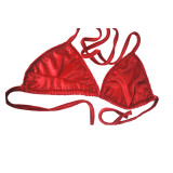 Rushlover Red Halter Bra Hood Zip Three Pieces Outfit