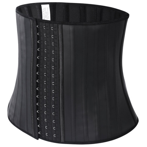 Sports Fitness Latex Corset beltway Strap ShapeWear 25 Steel bone smooth rubber corset belt latex