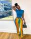 Fashion Colorful Striped Long Pants YM-9126