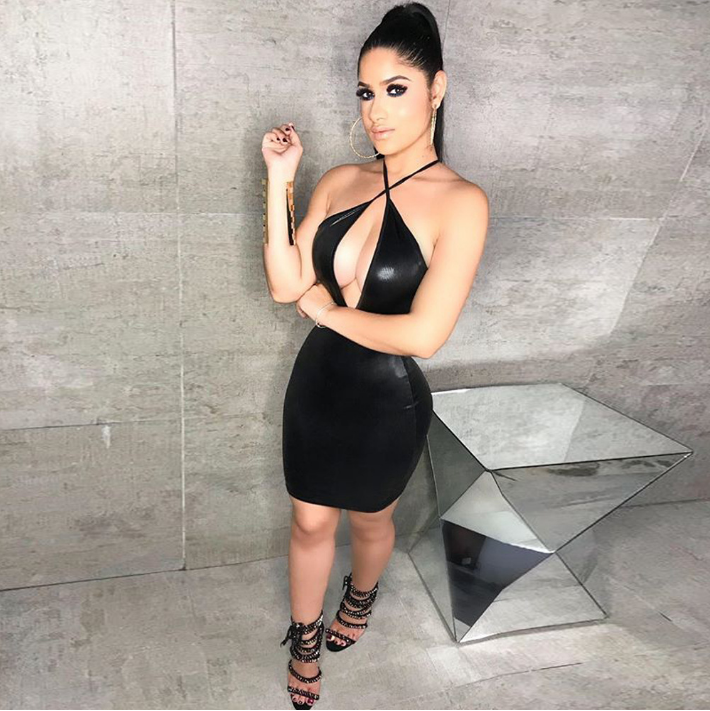sexy black club dress