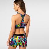 Cartoon Print Tank Tops And Shorts Two Piece Sets LSL-6276